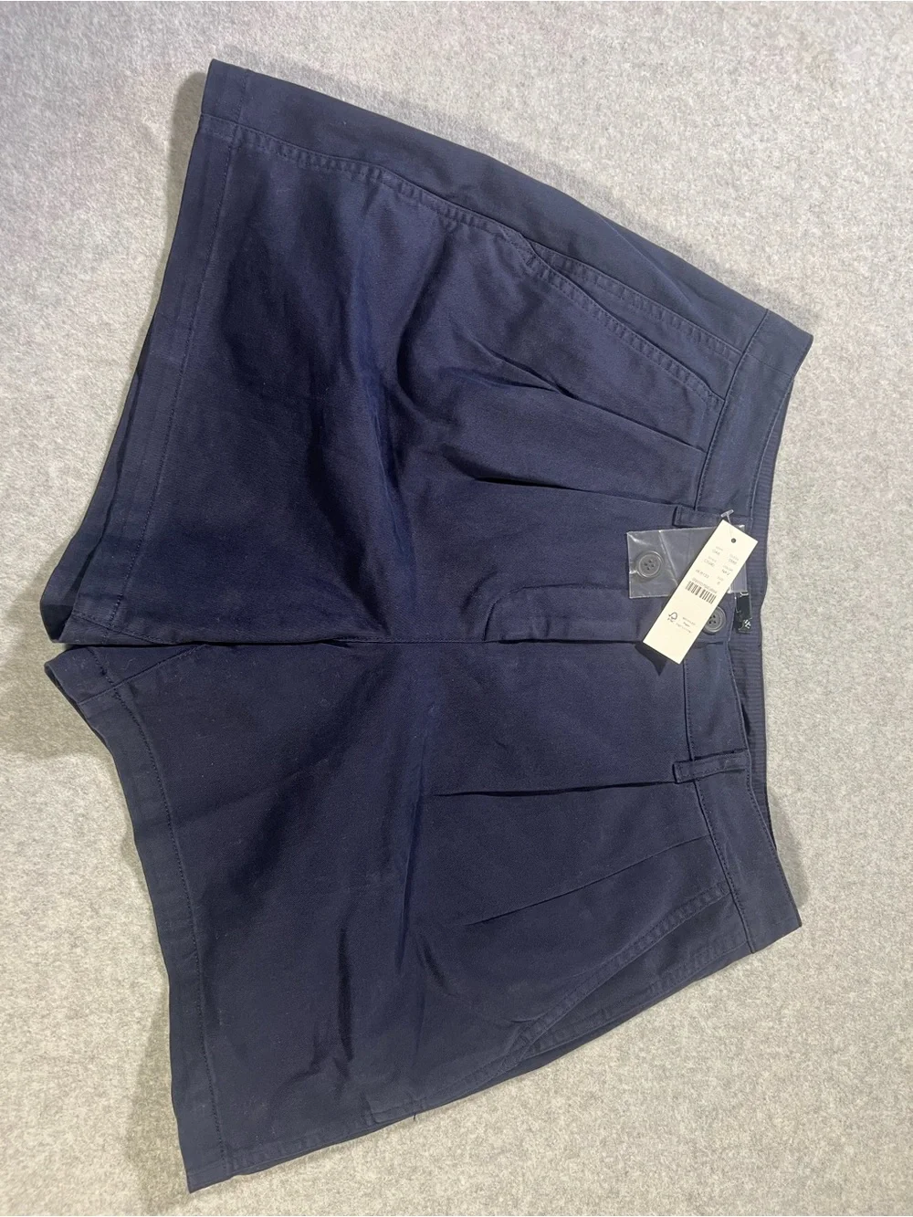 J. Crew Navy Pleated High-Waist Shorts